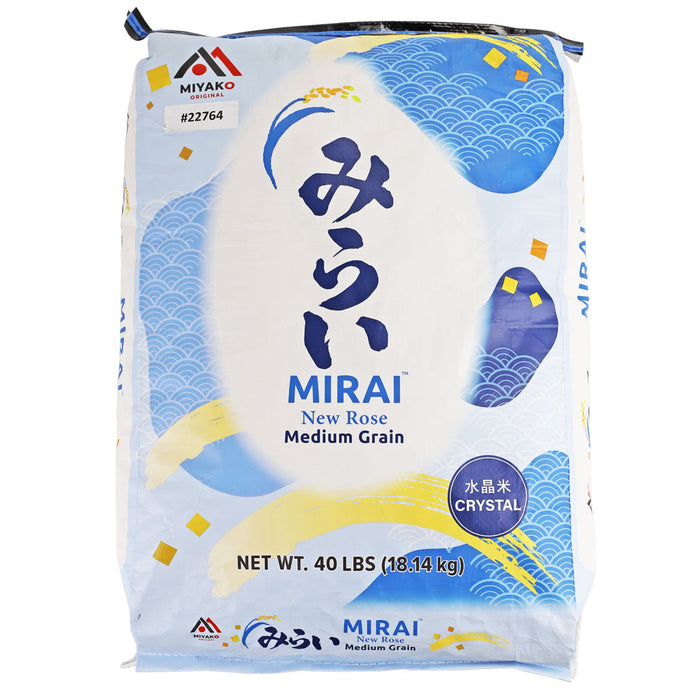 Mirai New Rose Medium Grain White Crystal Rice 40 lbs (18.14kg) — MTC ...