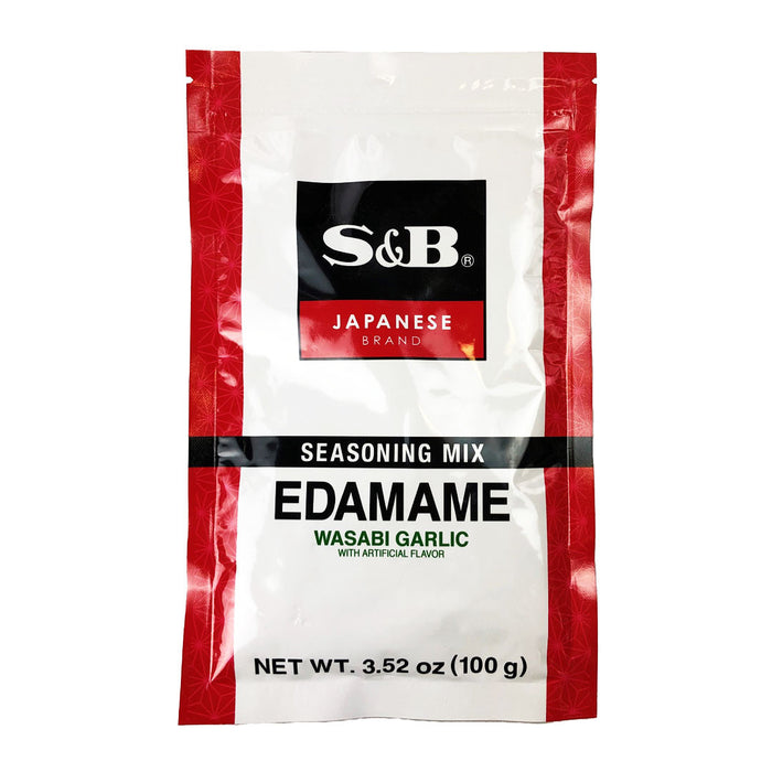 S&B Edamame Seasoning Mix Wasabi Garlic 3.52 oz (100g)
