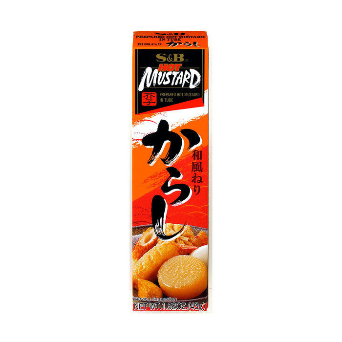 S&B Prepared Hot Mustard Paste Karashi in Tube 1.52 oz / 43g