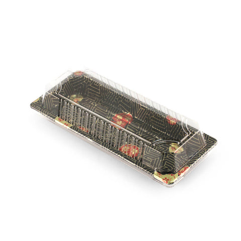 TZ-001 PS Black Designed Take Out Sushi Tray 8.9
