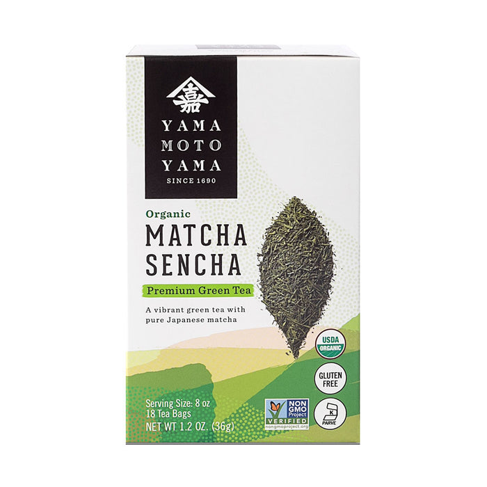 Yamamotoyama Organic Matcha Sencha Green Tea 18 Tea Bags