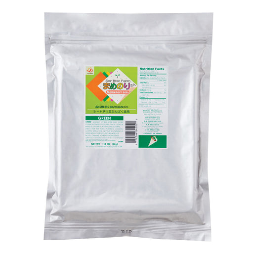 Gluten-Free Mamenorisan Soybean Paper Matcha Green Tea 20 Sheets