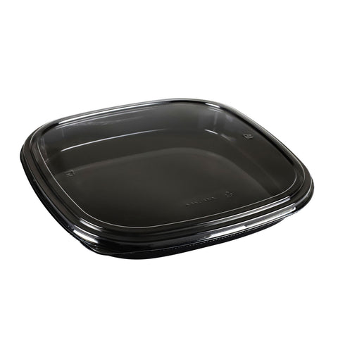 PET 4-NIN Square Black Take Out Platter 12.59