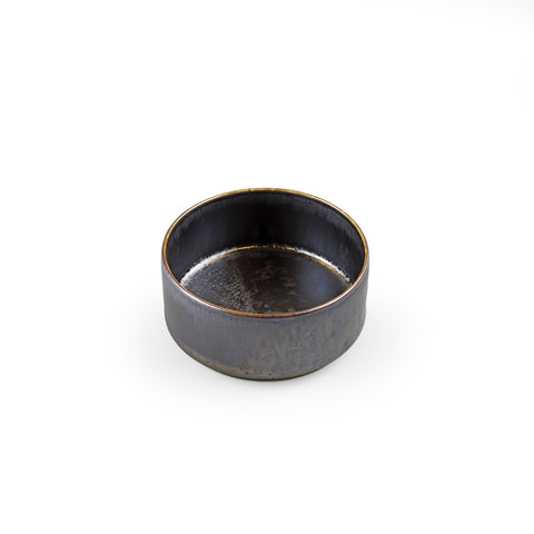 Jakuen Metallic Black Grazed Stackable Kobachi Bowl 9 fl oz / 3.9