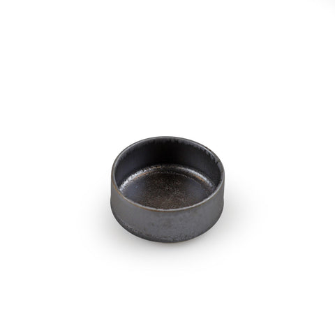 Jakuen Metallic Black Grazed Stackable Sauce Dish 2.9