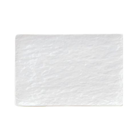 Porcelain Petra White Flat Rectangular Dinner Plate 9.6