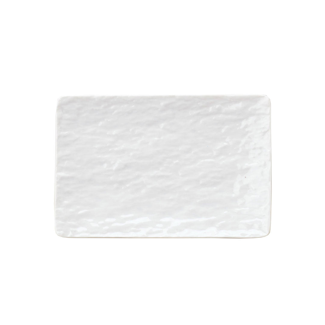 Porcelain Petra White Flat Rectangular Dinner Plate 7.1" x 4.75" — MTC ...