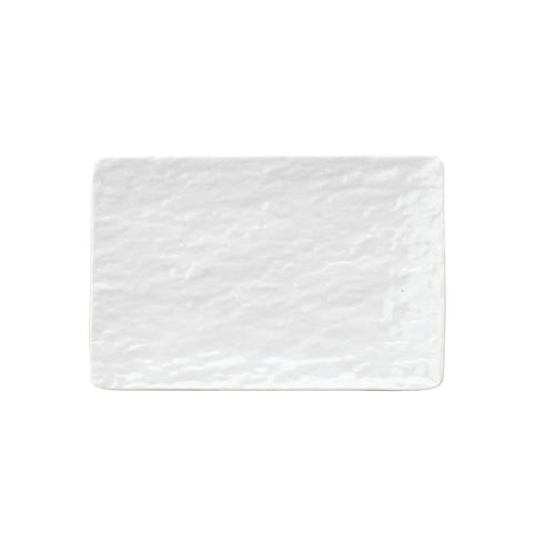 Porcelain Petra White Flat Rectangular Dinner Plate 7.1