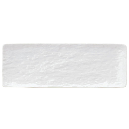 Porcelain Petra White Flat Rectangular Dinner Plate 11.8" x 4.1"