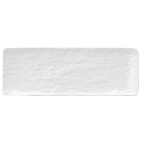 Porcelain Petra White Flat Rectangular Dinner Plate 11.8