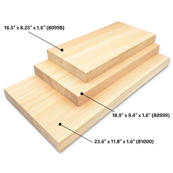 Hinoki (Japanese Cypress) Cutting Board  23.6" x 11.8" x 1.6" ht