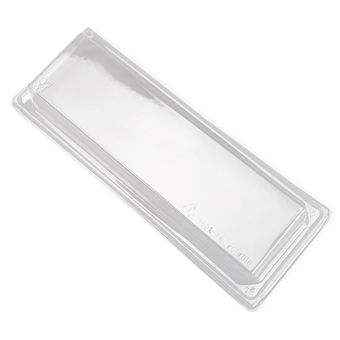 Anti Fog PET Lids for Paper Takeout Sushi Tray 8.5" x 3" (400/case)