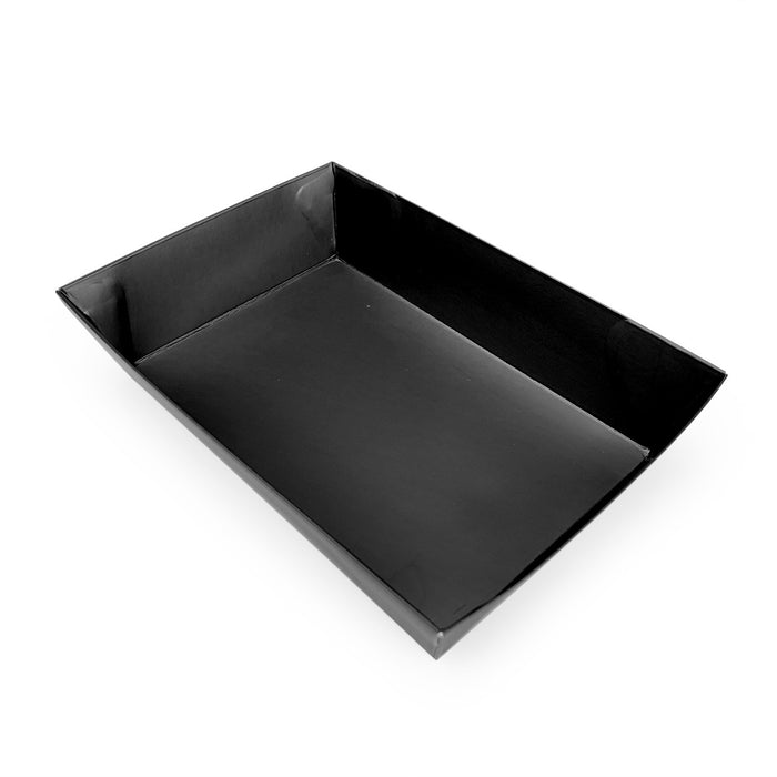 [Clearance] Black Greaseproof Paper Takeout Sushi Tray 6.9" x 4.72" (400/case) - No Lids