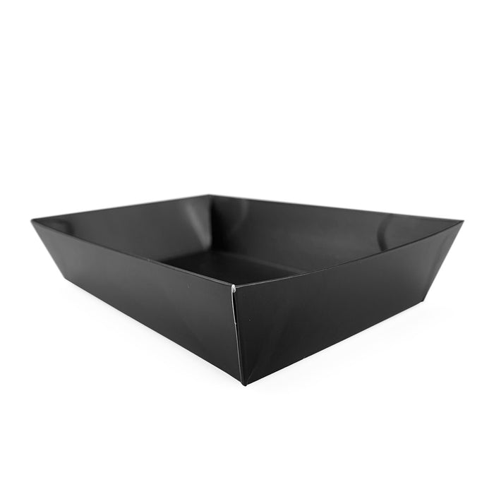 [Clearance] Black Greaseproof Paper Takeout Sushi Tray 6.9" x 4.72" (400/case) - No Lids