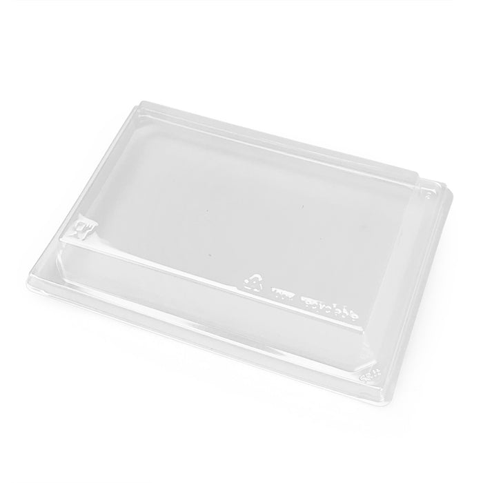 Anti Fog PET Lids for Paper Takeout Sushi Tray 6.9" x 4.72" (400/case)