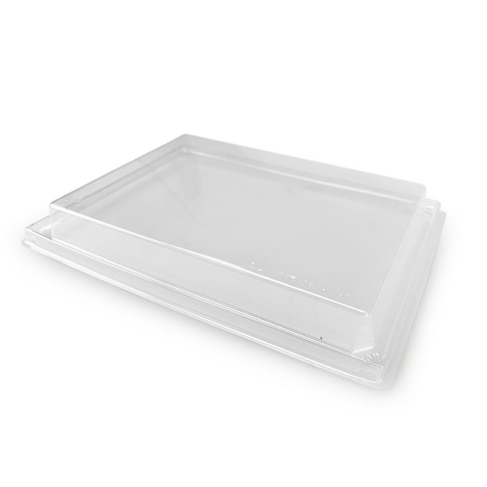 Anti Fog PET Lids for Paper Takeout Sushi Tray 8.1" x 5.9" (300/case)