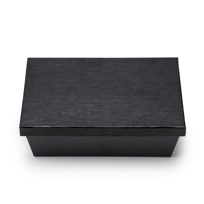Oribe Paper Donjyu Takeout Bento Box Black 6.6" x 4.9" (100 sets/case)