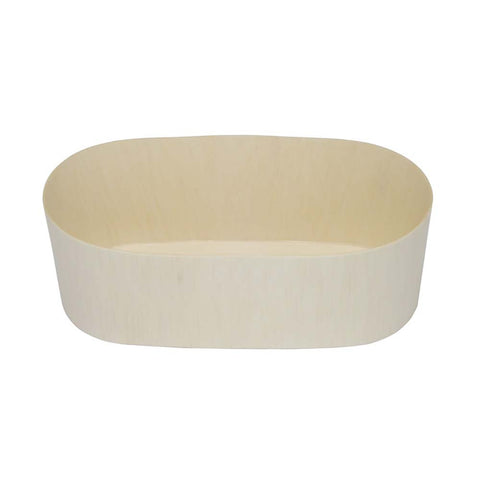 Coco Wooden Oval Takeout Bento Box 3.7
