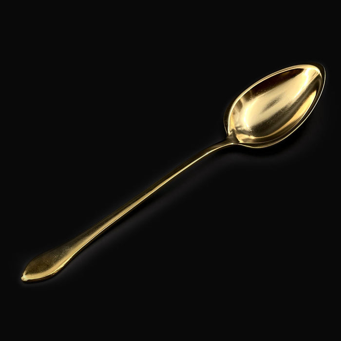 US$ 7.99 - Gold Cooking Spoons, Stainless Steel Solid Spoon Titanium Gold  Plating, Kitchen Basting Serving Spoon for Cooking - m.