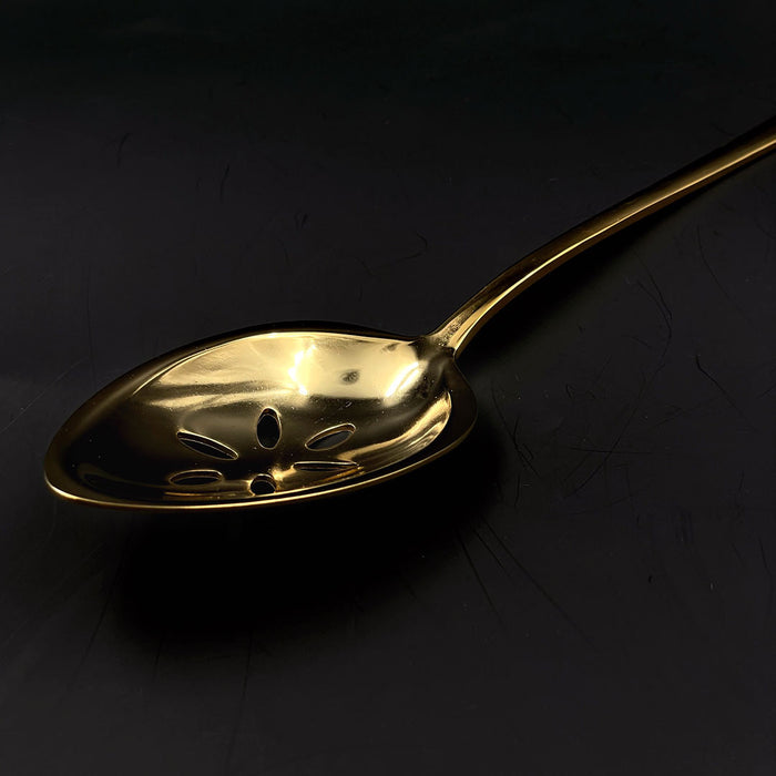 Gestura 1 Tbsp Slotted Spoon Stainless Steel Gold Plated 9"