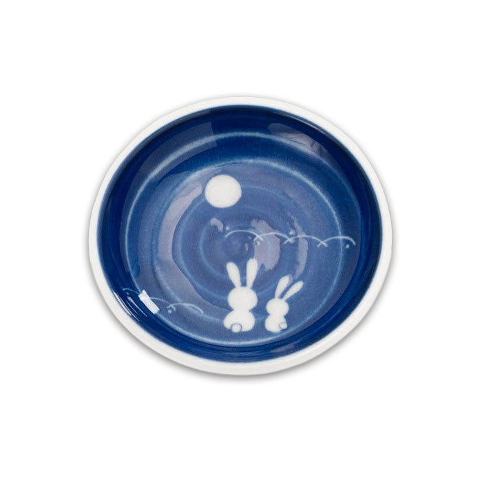 Soy Sauce Dish Blue Moon Rabbit 3.8" dia