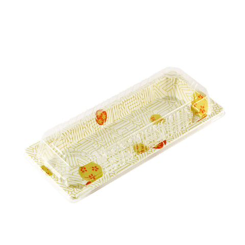 TZ-W-001 PS White Take Out Sushi Tray 8.8