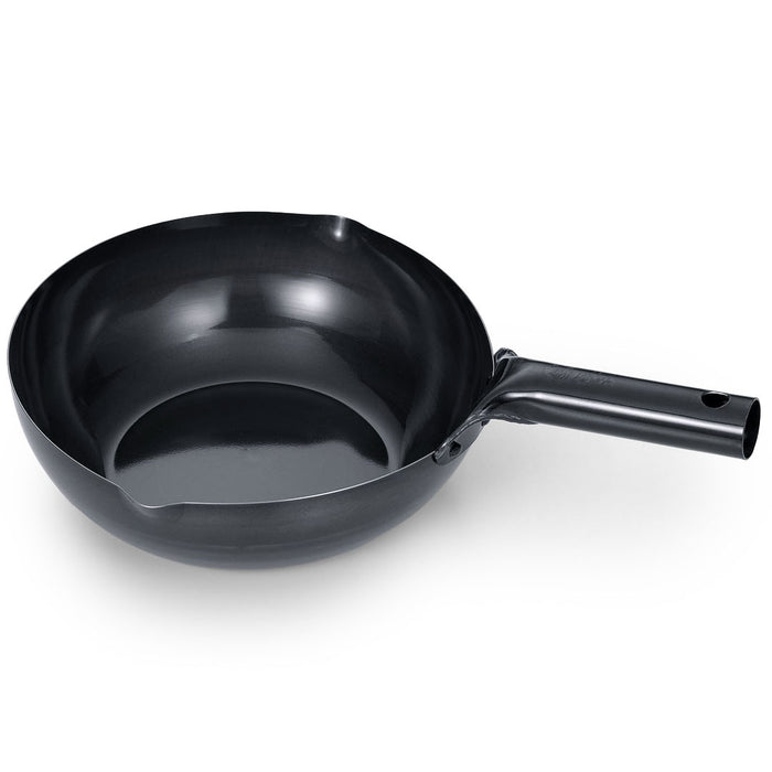 27cm - 36cm Non-Stick Double Handle Wok Deep Cooking Frying Pan With Lid  Black