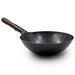 Summit Iron Beijing Round-Bottom Wok Stir Fry Pan 11.8" dia with Wooden Handle