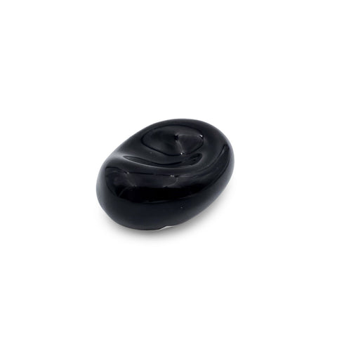 Black Tenmoku Bean Chopstick Rest Hashioki