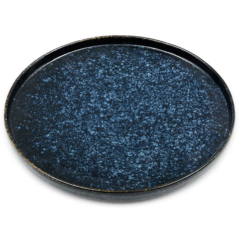 Porcelain Blue Star Rimmed Dinner Plate 10.5