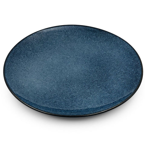 Porcelain Blue Star Round Dinner Plate 12.8