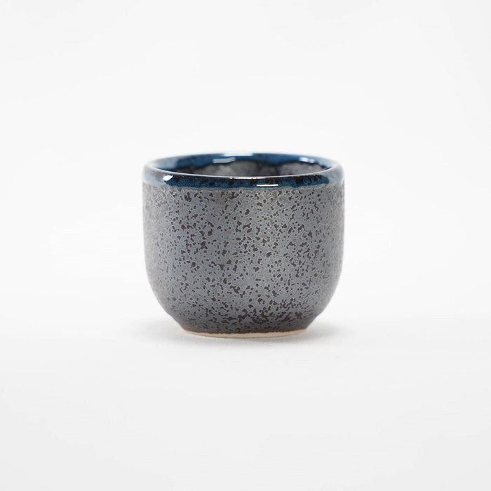Black Crystal Glazed Ceramic Sake Cup 2 fl oz