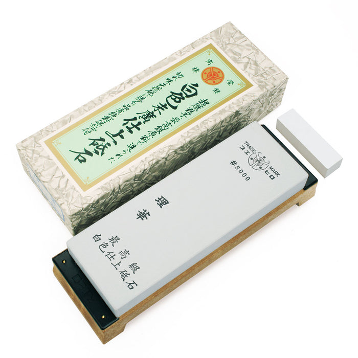 Suehiro Rika #5000 Finishing Knife Sharpening Stone with Stand