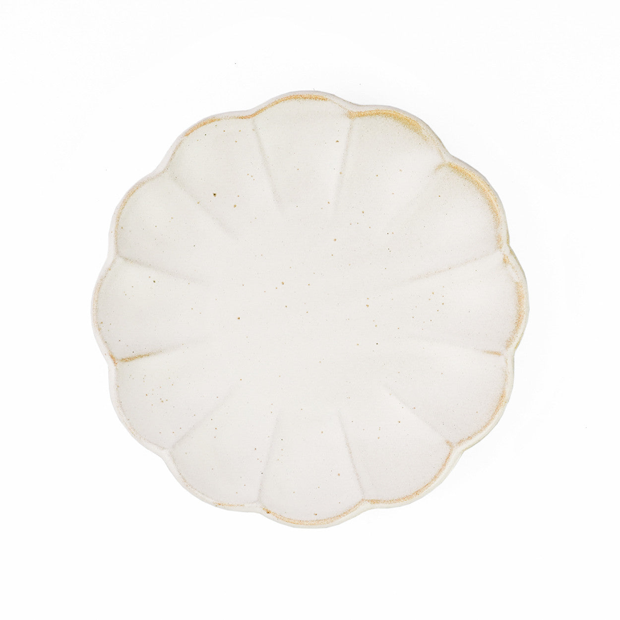 Kikka Daisy Kobiki Matte Ivory Appetizer Plate 5.6" dia