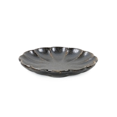 Kikka Daisy Black Kessho Salad Plate 6.6