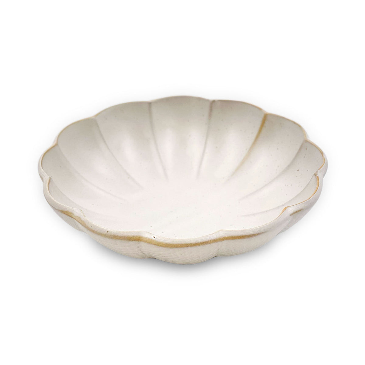 KIWAKOTO * 美品 BOTAN DISH 雪 ホワイト セット Kikka Daisy Kobiki Matte Ivory Salad Bowl 18 fl oz / 7.05