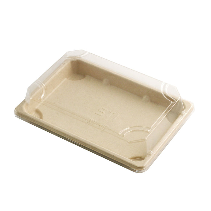 Lids for ST-4G Biodegradable Take Out Sushi Tray 7.25" x 5.1" #8428 (800 lids/case)