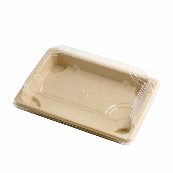 ST-3G Biodegradable Take Out Sushi Tray 6.5" x 4.5" (1000/case) - No Lids