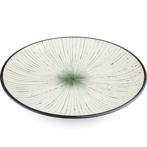 Tokusa Blue Lined Interior Serving Plate 11.45