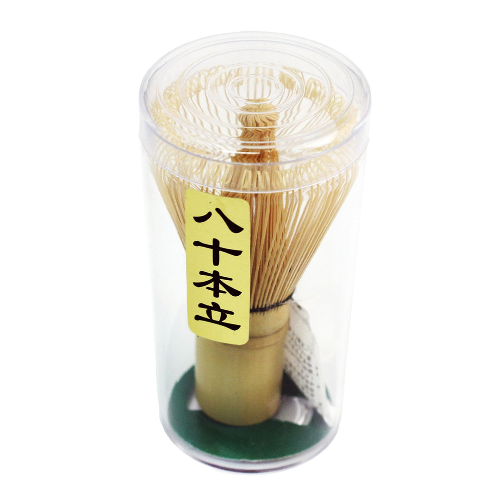 Natural Bamboo Tea Whisk Chasen Preparing Matcha Powder Brush Tool(80  Prongs)