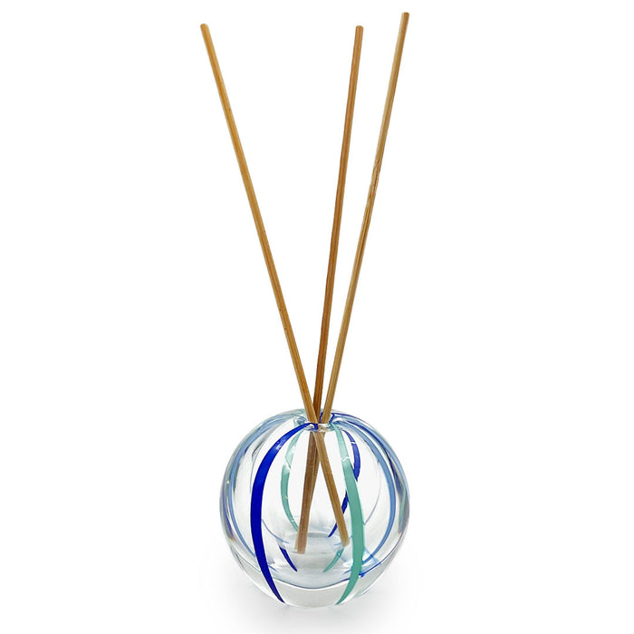 Hand Thrown Glass Bud Vase Tsugaru Vidro Irotemari Blue Sky - using it as diffuser