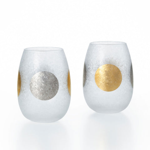 Aderia Glass Sun-Moon Tumbler Pair 10.6 fl oz