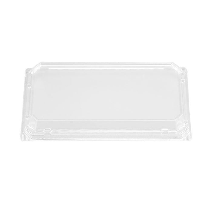 [Clearance] Lids for BF-7 2-Compartment Red Takeout Tray (50 pcs)