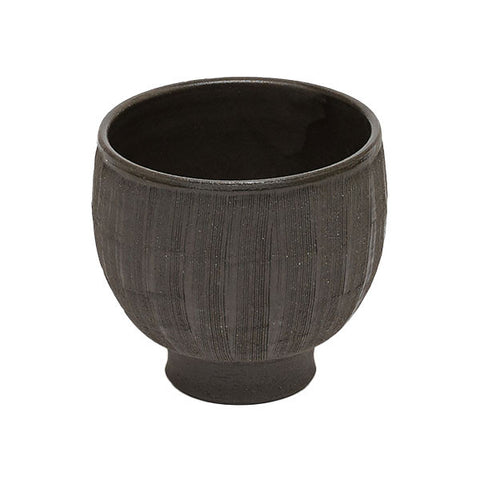 Matcha Tea Bowl Koshun Combed Black 22 fl oz / 4.25