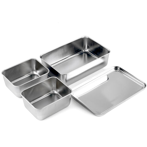 Stainless Steel Yakumi Mise En Place Pan 2 Compartment Set
