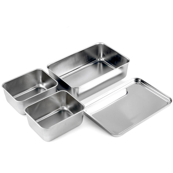 Stainless Steel Yakumi Mise En Place Pan 2 Compartment Set