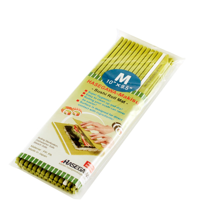 Hasegawa Hygienic Plastic Non-Stick Sushi Rolling Mat Makisu 10" x 9.5" (M Size)