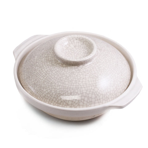 Ginpo Kannyu White Banko Donabe Clay Pot 77 fl oz / 9.1