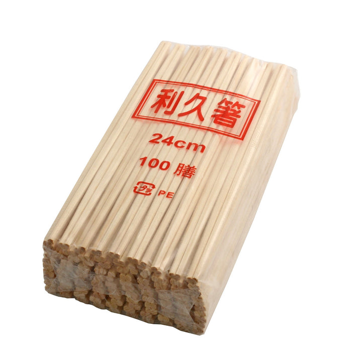 9.5" Disposable Rikyu Pine Chopsticks - 100 Pairs / Pack