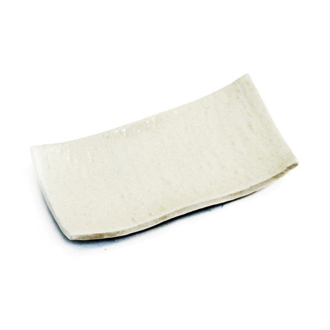 Textured Glossy White Rectangular Plate 7.68